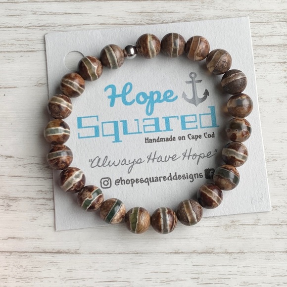 Beaded gemstone crystal bracelet - Picture 1 of 3